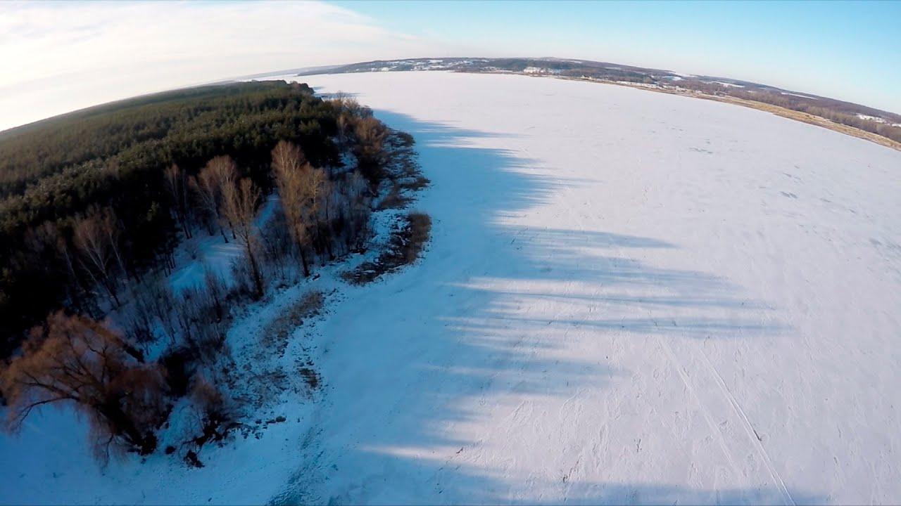 Печенежское водохранилище зимой. Вид с квадрокоптера. Рубежное - YouTube